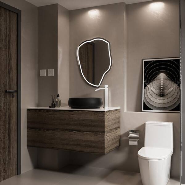 Single-Handle Single Hole Bathroom Faucet in Brushed Nickel