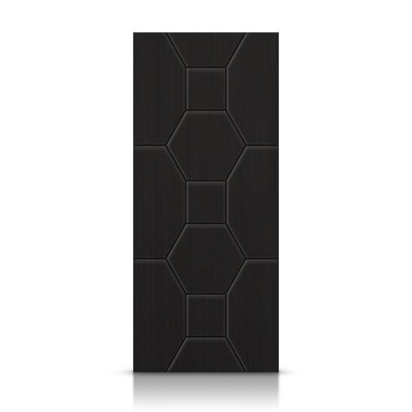 CALHOME 24 in. x 84 in. Hollow Core Black Painted Composite MDF Interior Door Slab