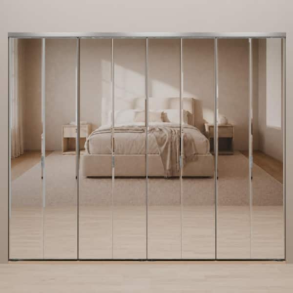 Impact Plus 102 in. x 96 in. Beveled Edge Mirror Solid Core MDF