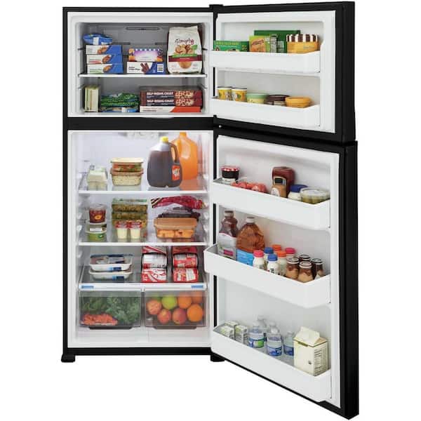 30 in. 20 cu. ft. Garage Ready Freestanding Top Freezer Refrigerator in Black, ENERGY STAR