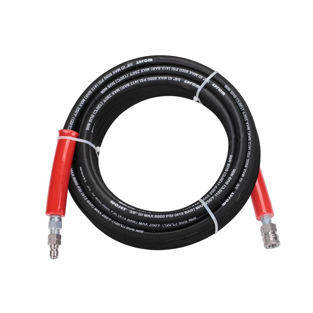 Maximum 4000 PSI Pressure Washer Hose with 3/8 QC Fittings 25 Feet