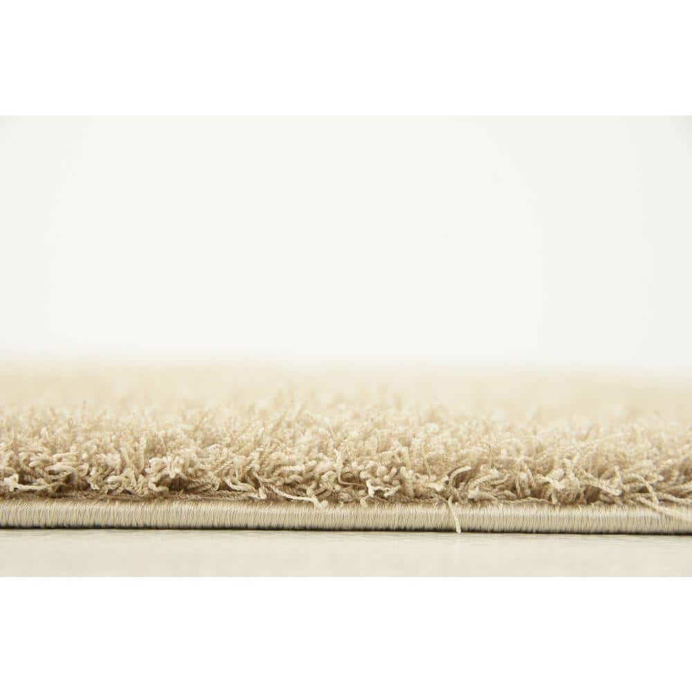 Serenity Soft Shag 4' x 6' Brown Synthetic Rug for Kids