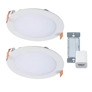 6 in. Tunable CCT Smart Integrated LED White Recessed Light Trim 2-PK w/Dimmer & BLE Enabled 4.0 Internet Access Bridge