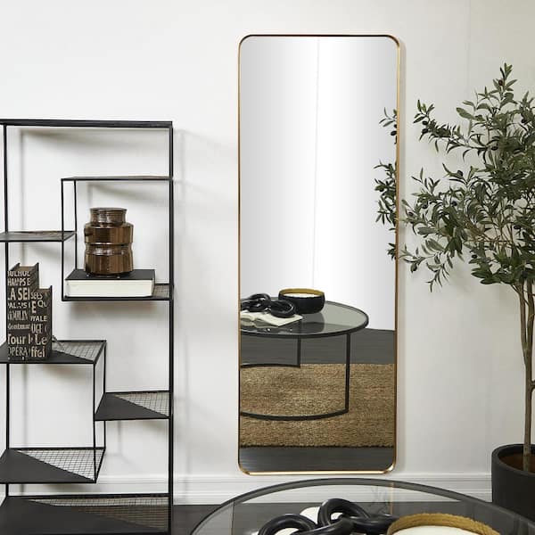 65 in. x 24 in. Gold Framed Rectangle Wall Mirror