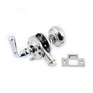 Polished Chrome Storm Screen Door Latch with Rosettes
