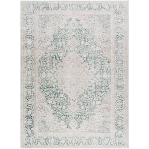 Amelie Green Traditional 7 ft. x 9 ft. Indoor Area Rug