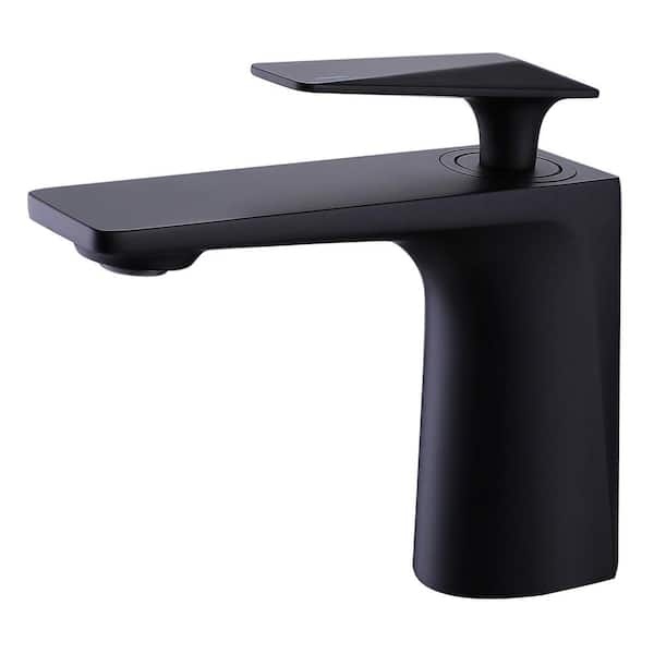 Boyel Living Single Hole Single-Handle Bathroom Faucet in Black