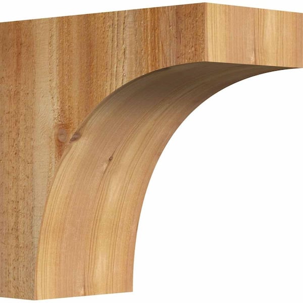 Ekena Millwork 6 in. x 12 in. x 12 in. Western Red Cedar Huntington Rough Sawn Corbel