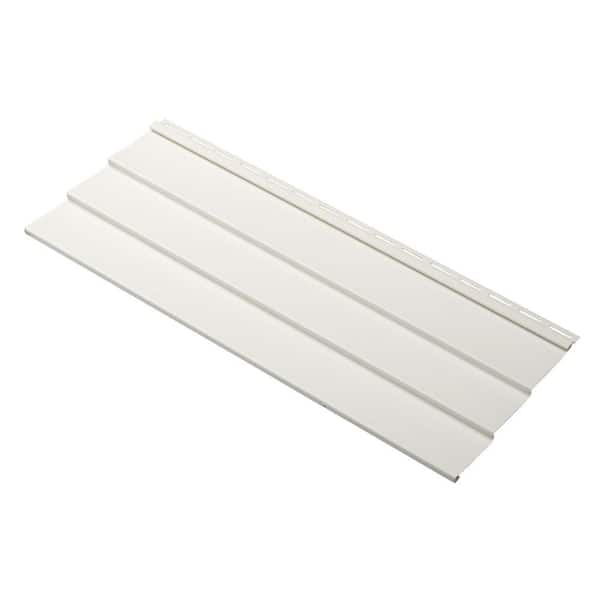 Ply Gem Take Home Sample Progressions Triple 3 in. x 24 in. Vinyl Siding in Ivory