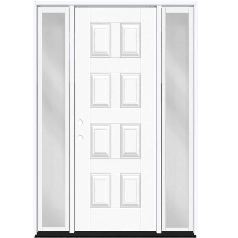 Regency 68 in. x 96 in. 8-Panel RHIS Unfinished Mahogany Fiberglass Prehung Front Door w/14 in. SLs w/ 4-9/16 Jamb price history on PriceWatchPro
