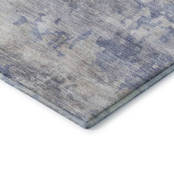 Mayfield Premium Machine Washable Abstract AMF2142 Denim 10 ft. x 14 ft. Area Rug