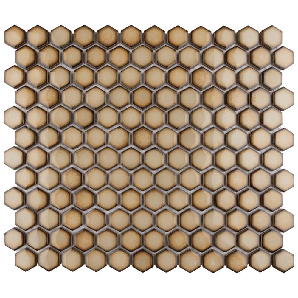 Hudson 1 in. Hex Caffe in. x 6 in. Porcelain Mosaic Take Home Tile Sample price history on PriceWatchPro