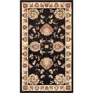 Timeless Abbasi Black 2 ft. x 4 ft. Traditional Area Rug