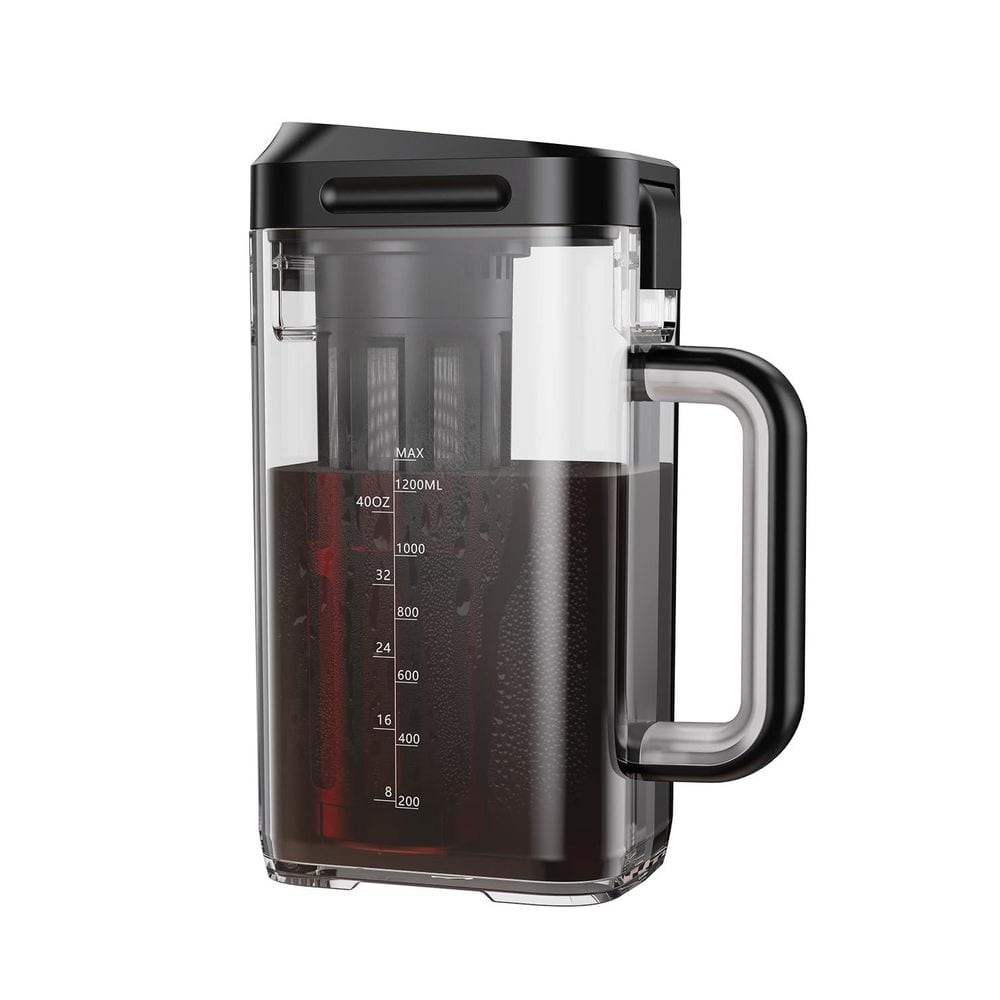 Compact Cold Brew Coffee Maker, 40 oz. Iced Tea and Coffee Maker Brewer Space Saving Tritan Pitcher, 350 Mesh Filter price history on PriceWatchPro