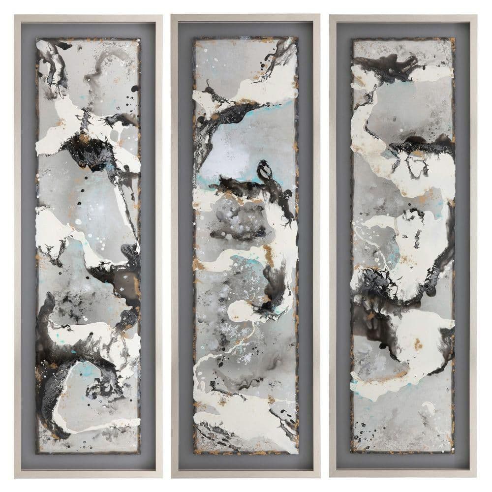 Framed Canvas Wall Paintings-Grey Shades Abstract Art-Aesthetic Prints for  Interior Décor, 3 Panel Set - Fry's Food Stores