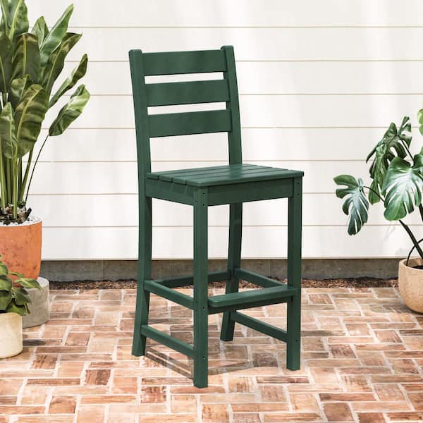 POLYWOOD Grant Park Bar Side Chair in Green