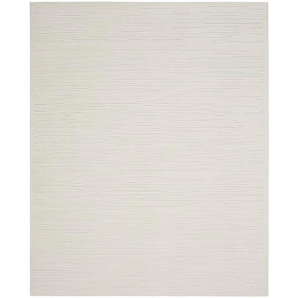 Nourison Casual Ivory 9 ft. x 12 ft. Abstract Contemporary Area Rug