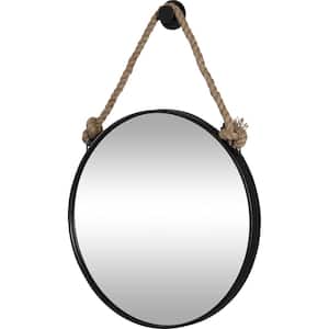 Medium Round Oil Rubbed Bronze Contemporary Mirror (33.5 in. H x 2 in. W)