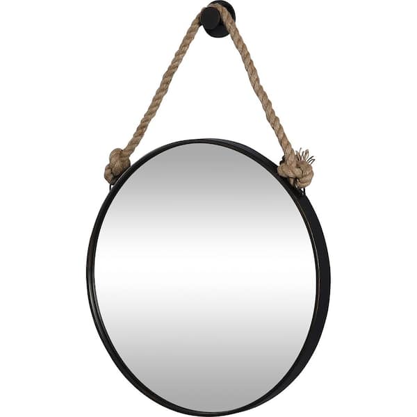 FirsTime & Co. Medium Round Oil Rubbed Bronze Contemporary Mirror (33.5 in. H x 2 in. W)