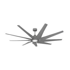 Liberator WiFi 72 in. LED Indoor/Outdoor Brushed Nickel Smart Ceiling Fan with Light with Remote Control
