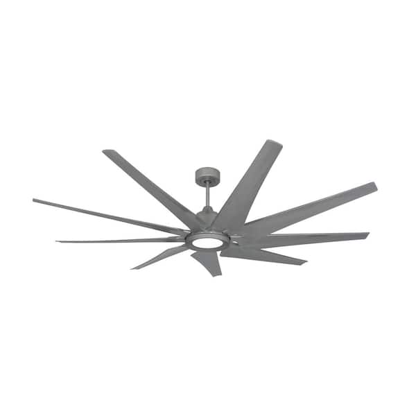 TroposAir Liberator WiFi 72 in. LED Indoor/Outdoor Brushed Nickel Smart Ceiling Fan with Light with Remote Control