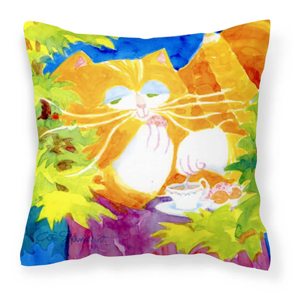 12H x16W Multicolor Caroline's Treasures 6030PW1216 Cat Decorative Canvas Fabric Pillow 
