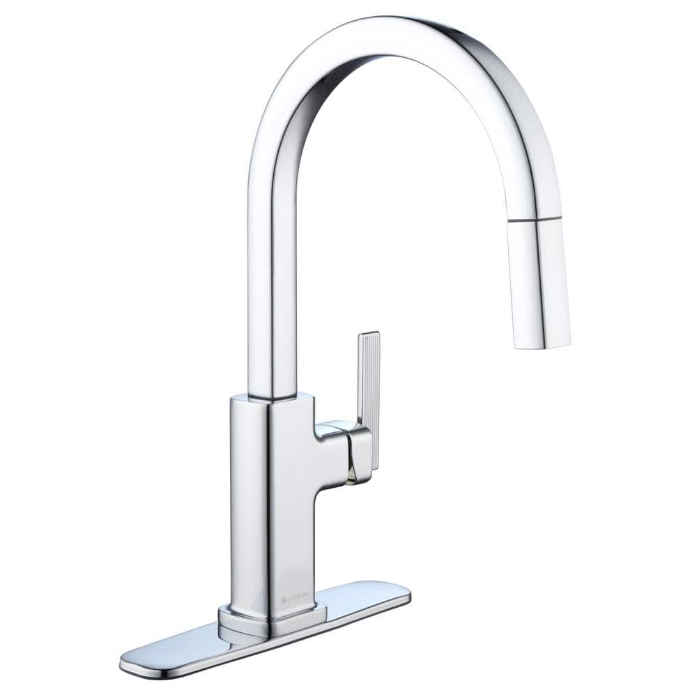Shoreline16.89 in. H Pull Down Sprayer Kitchen Faucet with 180° Swivel in Chrome price history on PriceWatchPro