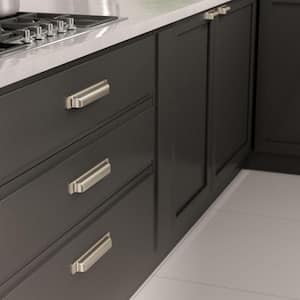 Torino Collection 7 9/16 in. (192 mm) Brushed Nickel Transitional Cabinet Cup Pull