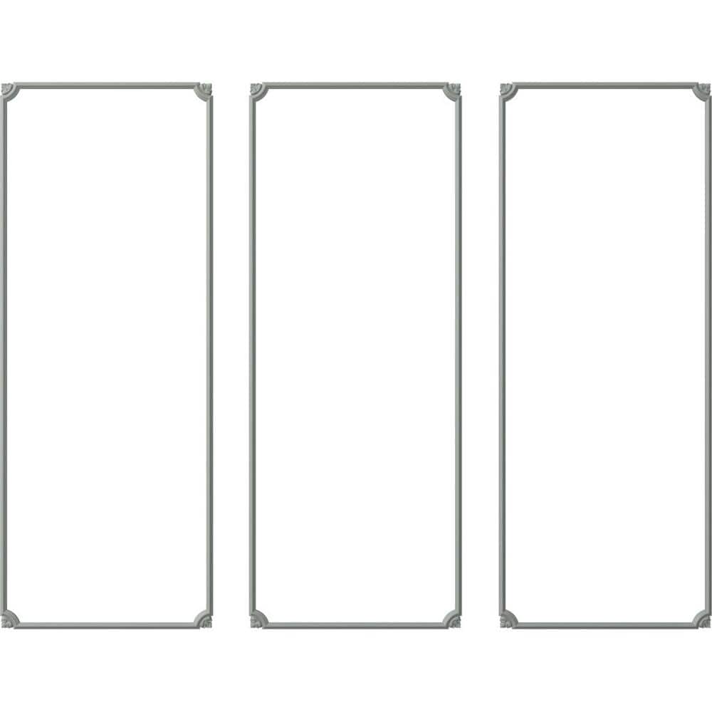 72" Tall Gray Polyurethane Decorative Panel Moulding Kit