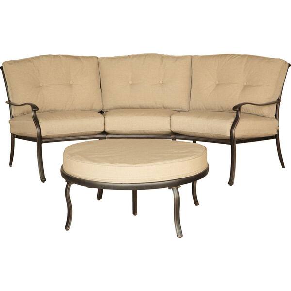 Hanover Outdoor Furniture Traditions 2-Piece Patio Seating Set with Natural Oat Cushions