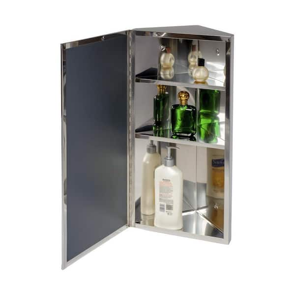 Renovators Supply Stainless Steel Wall Mount Medicine Cabinet with Mirror