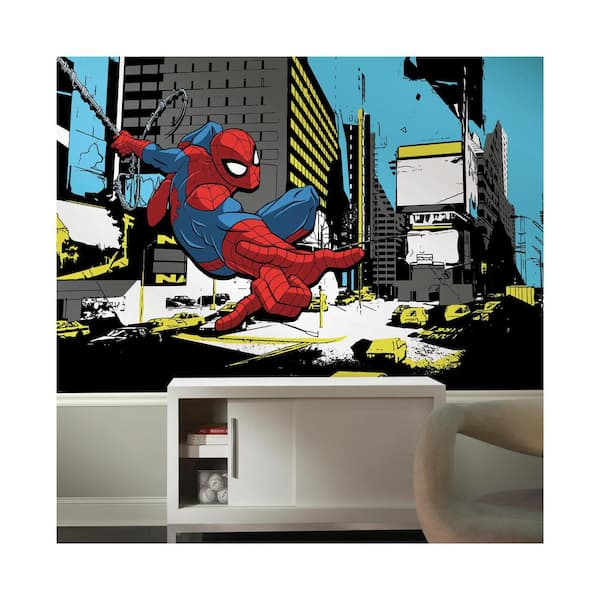 RoomMates 72 in. x 126 in. Spider-Man Classic XL Chair Rail 7-Panel Prepasted Mural