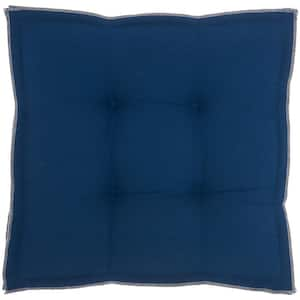 Navy 18 in. x 18 in. Indoor/Outdoor Throw Pillow