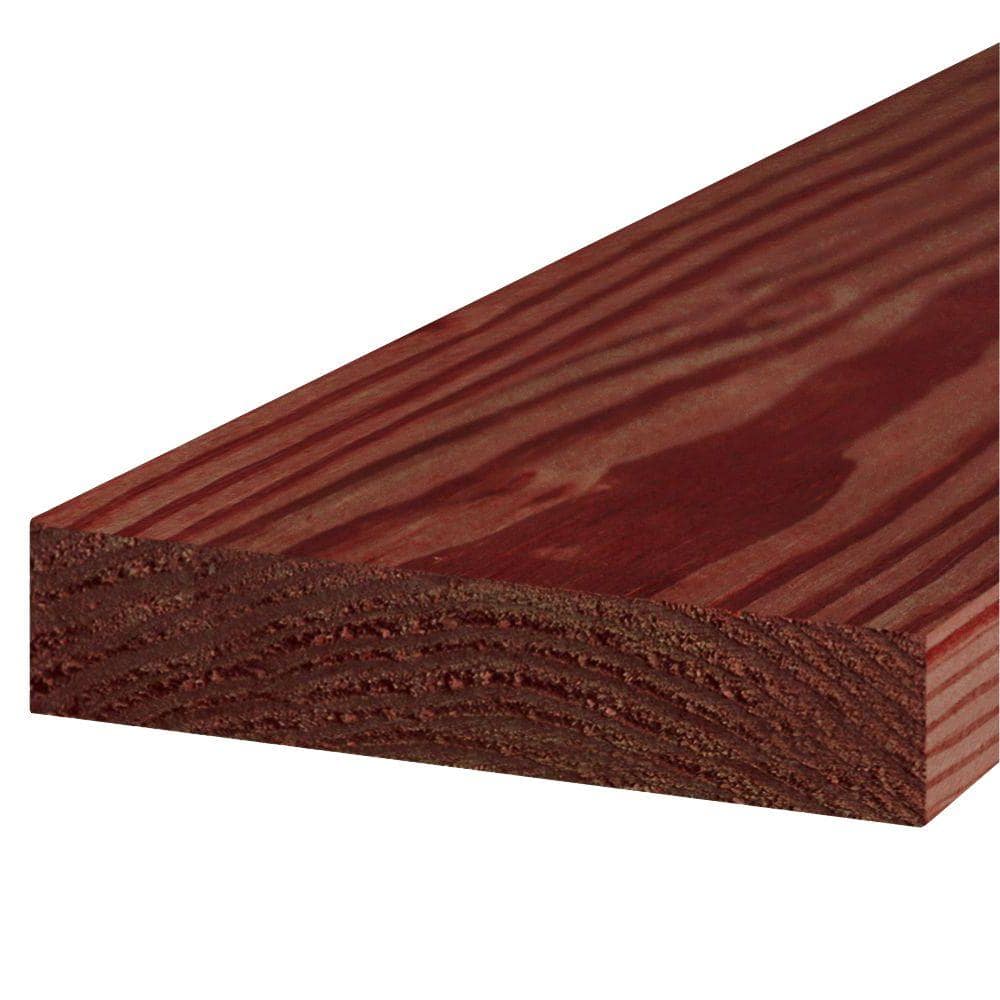 2 in. x 8 in. x 8 ft. #1 Redwood-Tone Ground Contact Pressure