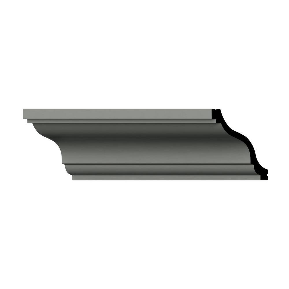 June 4" H x 94.5" W x 4" D Unfinished Polyurethane Crown Moulding
