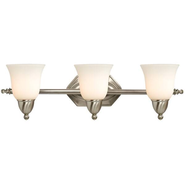 Filament Design Negron 3-Light Brushed Nickel Incandescent Bath Vanity