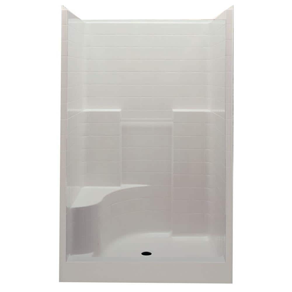 Everyday 60 in. x 35 in. x 76 in. 1-Piece Shower Stall with Left Seat and C