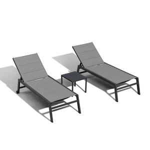 PURPLE LEAF Aluminum Outdoor Chaise Lounge Patio Lounge Chair with ...