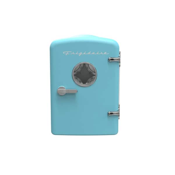 0.14 Cu. Ft. 6 Can Mini Retro Mini Refrigerator in blue