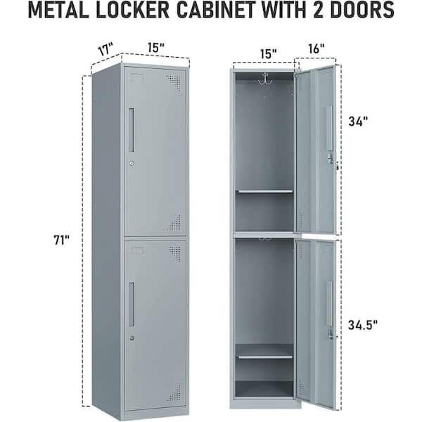 vidaXL Locker Cabinet with 2 Doors Steel Doors 20154(OFS)