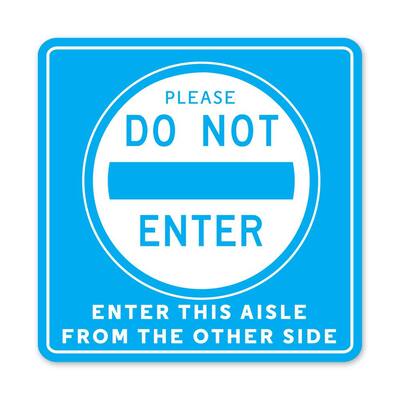 12 in. Square Vinyl Please Do Not Enter Floor Decal (Pack of 5)
