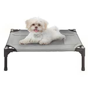 Small Gray Elevated Pet Bed