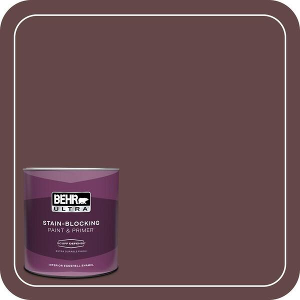BEHR ULTRA 1 qt. #120F-7 Plum Raisin Extra Durable Eggshell Enamel Interior Paint & Primer