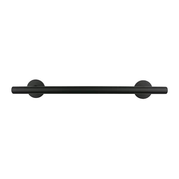 18 in. Wall Mounted Bath Towel Bar Rack for Bathroom Wall, Kitchen, Washroom, Stainless Steel, Matte Black