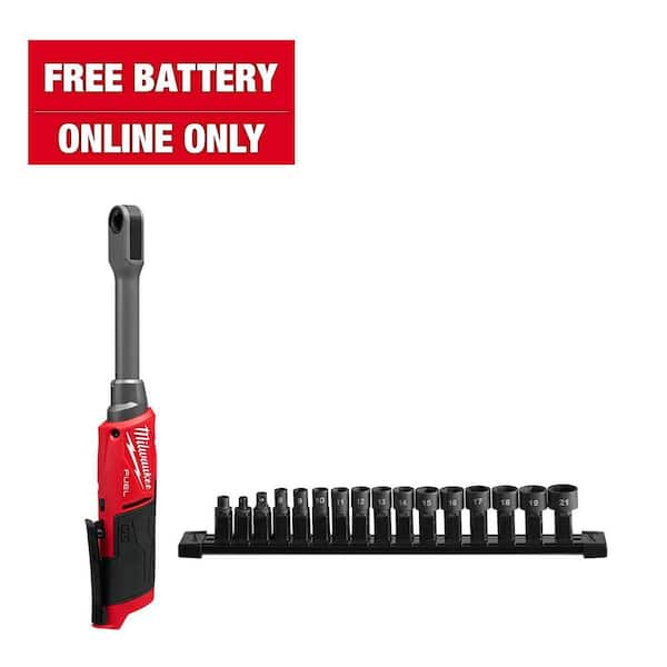 M12 FUEL INSIDER 12V Lithium-Ion Brushless Cordless 1/4 in. - 3/8 in. Extended Reach Box Ratchet (Tool-Only)
