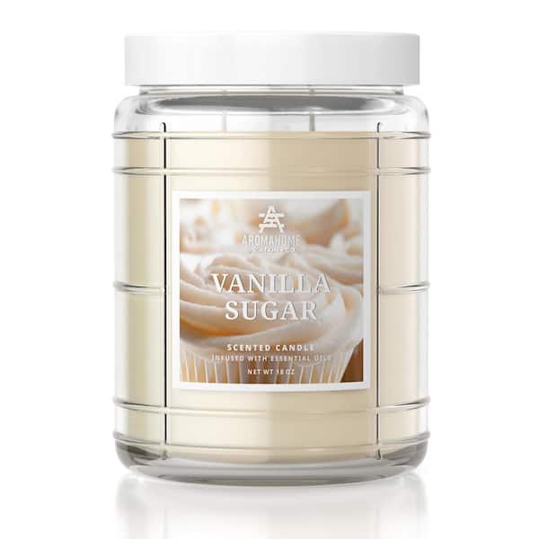 AROMAHOME BY SLATKIN & CO 18 oz. Vanilla Sugar Scented Candle Jar