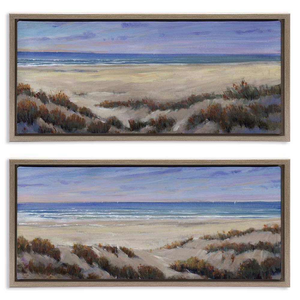 Coastal Beach Terrain by Tim OToole 2 Pieces Brown Floater Frame Nature Graphic Art Print 14 in. x 31 in. price history on PriceWatchPro