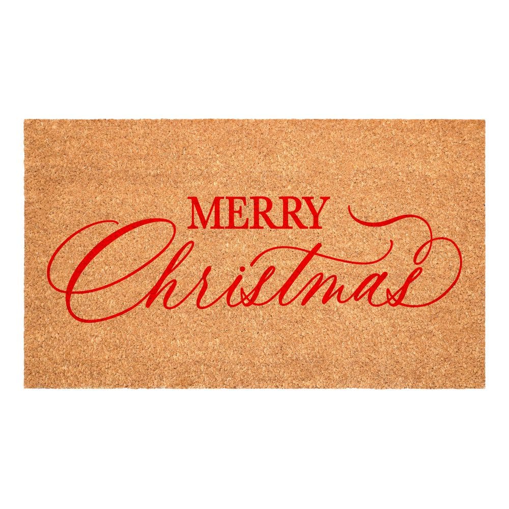 "Red Christmas Calligraphy Doormat, 17"" x 29""" price history on PriceWatchPro