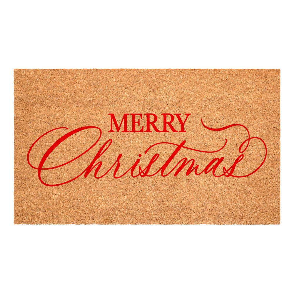 "Red Christmas Calligraphy Doormat, 24"" x 36""" price history on PriceWatchPro