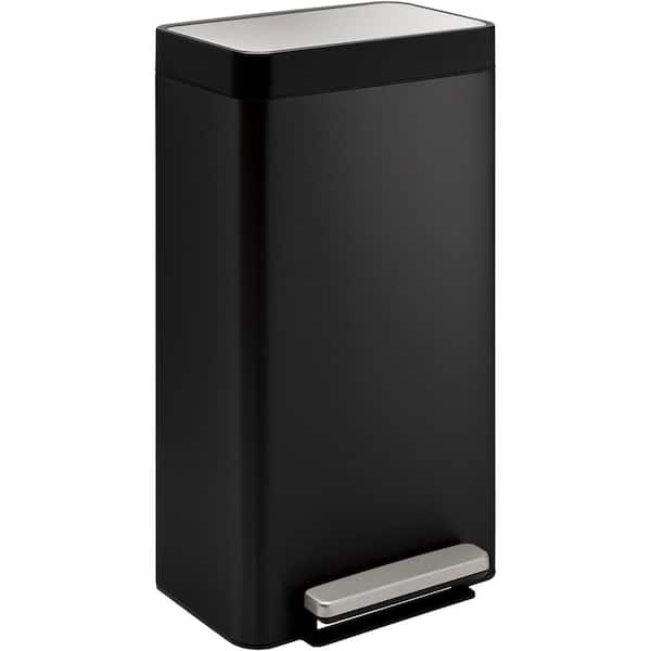 KOHLER 8 Gal. Loft Stainless Steel Trash Can in Black Stainless